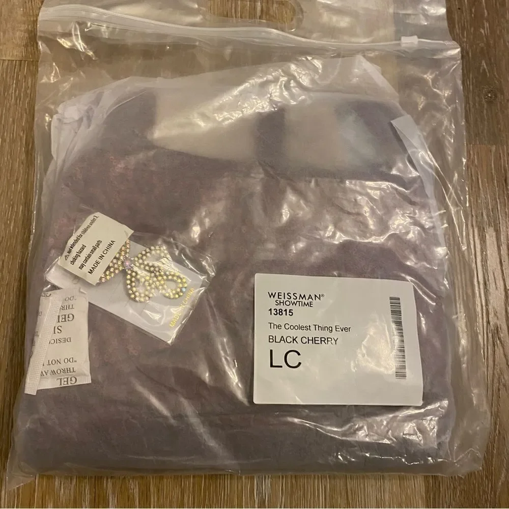 WEISSMAN Dance Costume burgundy fringe The Coolest Thing Ever 13815 child LC